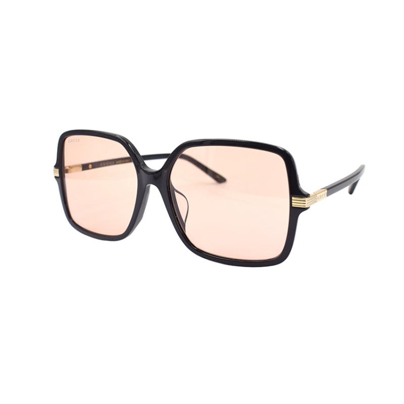 GUCCI Corner Webbing Classic Versatile Vintage Style Sunglasses GG1448SA Women's Black/Orange Pink