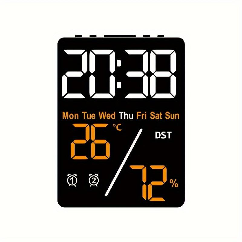 1PC small LED art clock mall LED Alarm clock Gift Multi-function electronic clock Simple set temperature and humidity clock for