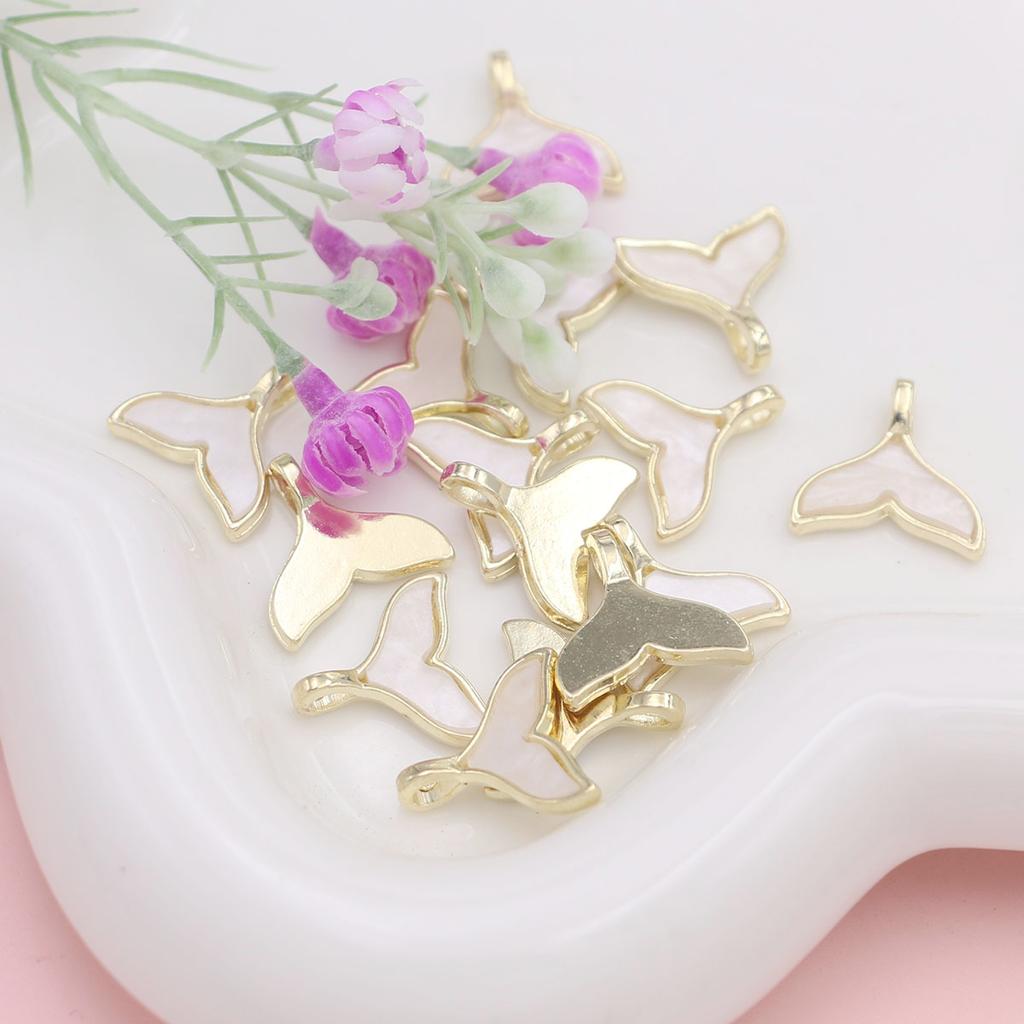 15Pcs Gold Plated Mermaid Tail Charm Pendant For Jewelry Making Necklace Handmade Bracelet Accessories Diy