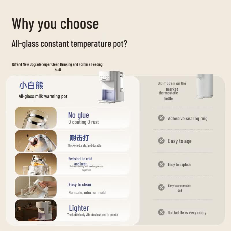 SnowBear All-Glass Smart Baby Formula Dispenser & Warmer