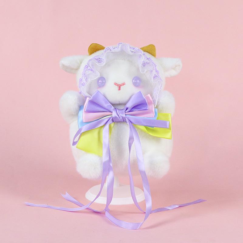 Lolita Little Lamb Plush Toy - Cute White and Pink Adorable Doll, Perfect Girls' Birthday Gift