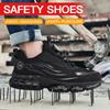 Rotary Button Safety Shoes Men Steel Toe Sneakers Puncture Proof Work Safety Boots Air Cushion Sport Work Shoes Anti-smash Boots