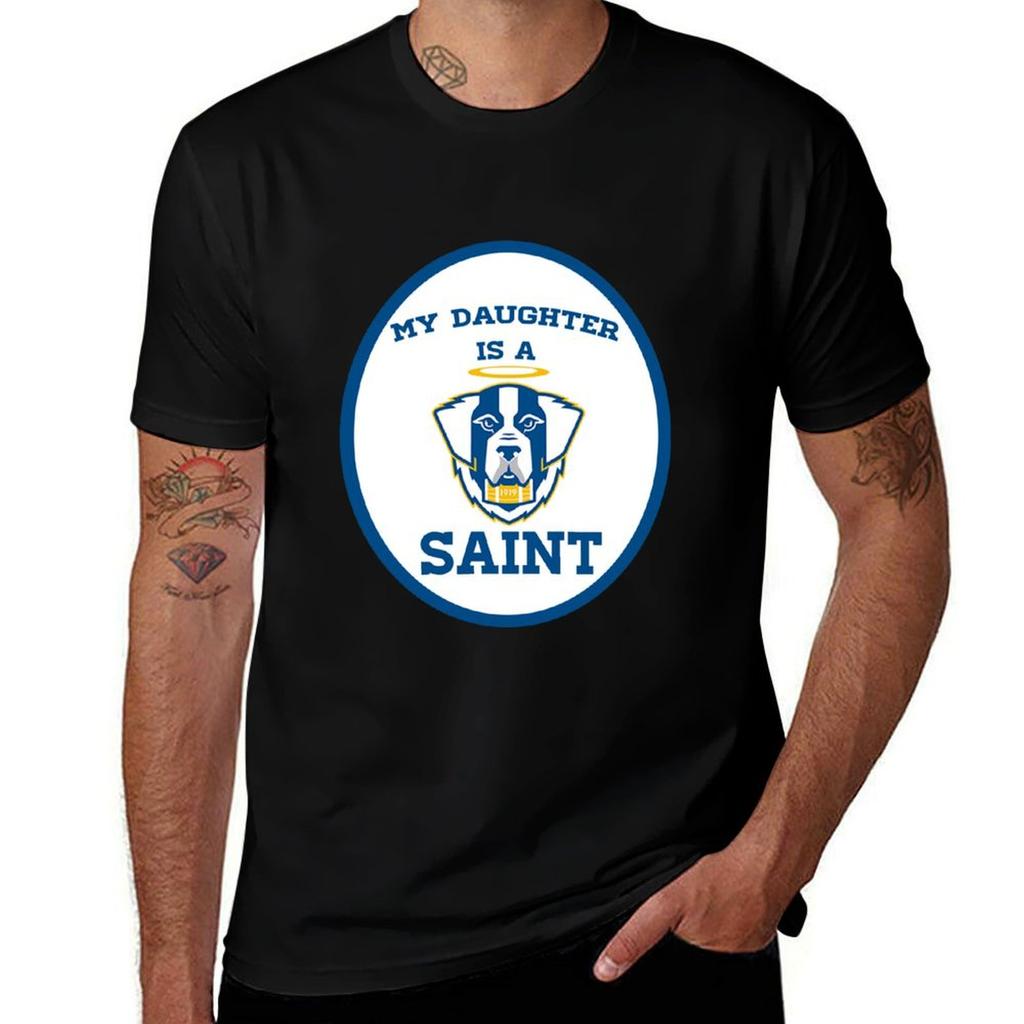 My Daughter Is A Saint Emunisexuel College Gear Tshirt Big Size Loose Fit Tee Shirt
