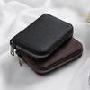 Credit Card Holder PU Leather Small Card Wallet for Women Men 10 Card Slots RFID Blocking Protection Travel Wallet with Zipper