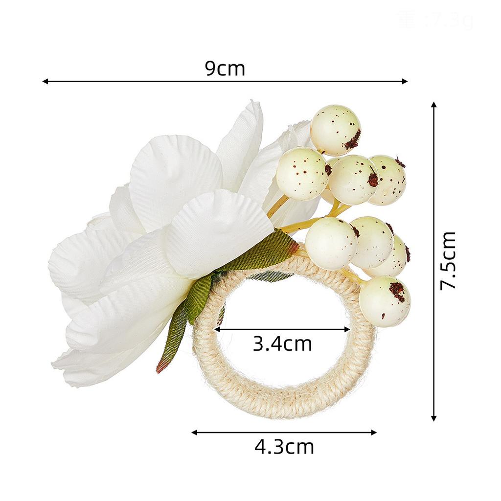 1pcs Flower Napkin Rings Red Rose Towel Buckle for Wedding Party Valentines Day Home Table Decoration Birthday Napkin Holder