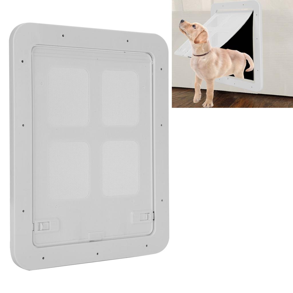 Pet Small Dog Cat Screen Door Sliding Screen with Magnetic Flap Supply Ventilationwhite Large