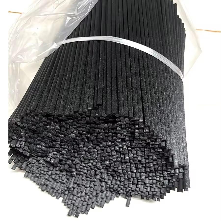 Hot Sale Wholesale 200Pcs 50cm 3/4/5mm Black Fiber Reed Diffuser Sticks- Aromatherapy Essential Oil Refill Sticks for Home Decor