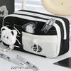 Large Capacity Pen Bag School Simplicity Pencil Case For Student Sweet Creative Design Solid Color Stationery Organizer
