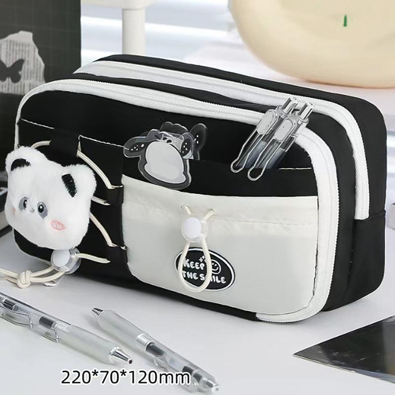 

Simplicity Pencil Case For Student Sweet Creative Design Solid Color Stationery Organizer Large Capacity Pen Bag School