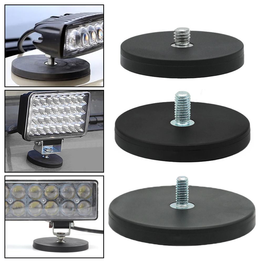 2pcs D43 D66 D88mm External Thread Magnetic Base M6/M8 Mount Clamp Bracket For Car LED Work Light Bar Holder For SUV Offroad