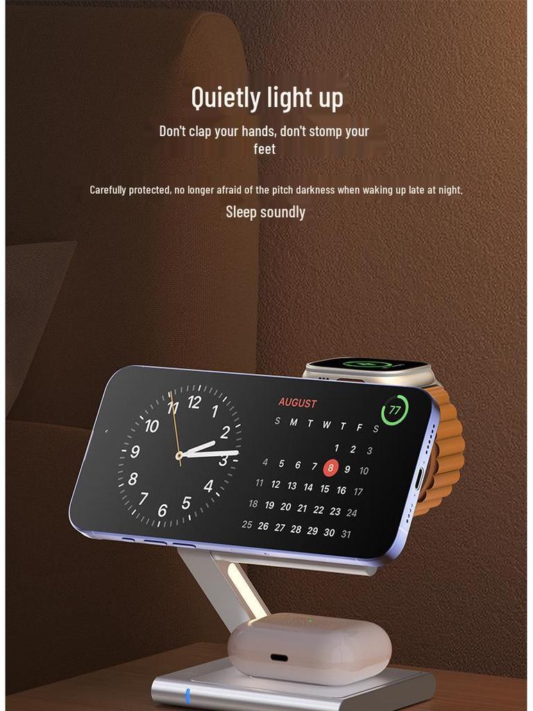 Magnetic 3-in-1 Wireless Charger for Apple Phones - Qi2 Fast Charging Bestseller