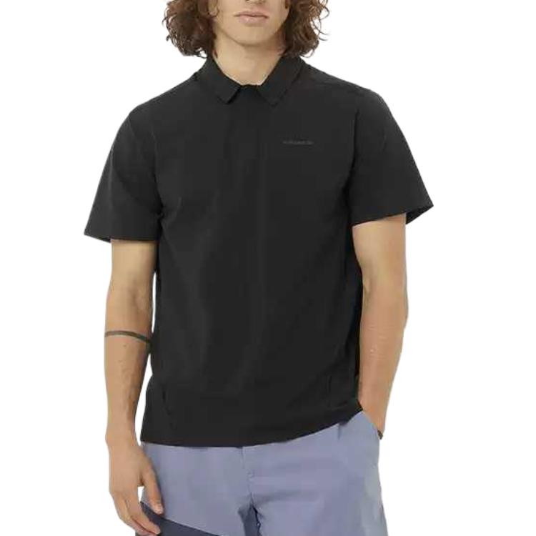 SALOMON XPLRATION SS SHIRT M T Shirt Men's Pitch Black C24384