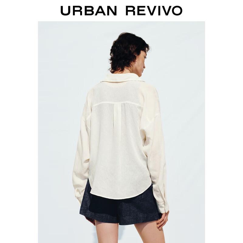 UR 2025 Autumn Elegant Pleated Oversized Long Sleeve Blouse