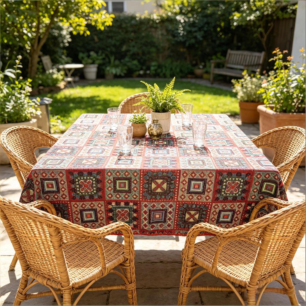 Kitchen Dining Party Home Daily Use All-Purpose Fabric Rectangle Cotton Soft Washable Table Cloth