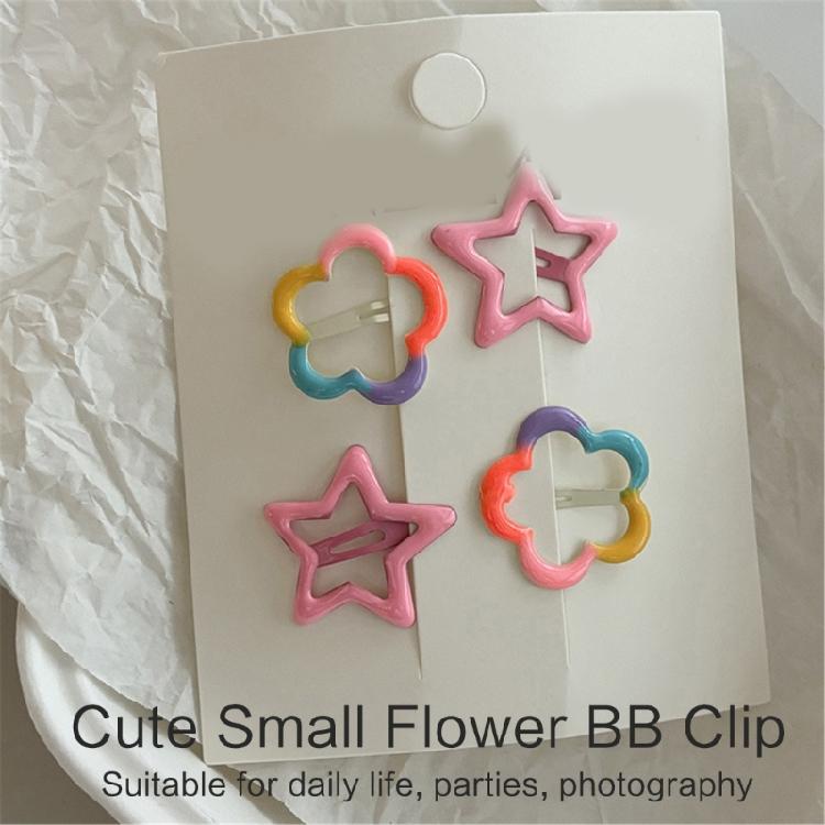 Funny Star Hairclip 2000s Japanese Side Pin Hair Clip Girl Hair Styling Tool Flower Side Clip Kids Girl Hair Decoration