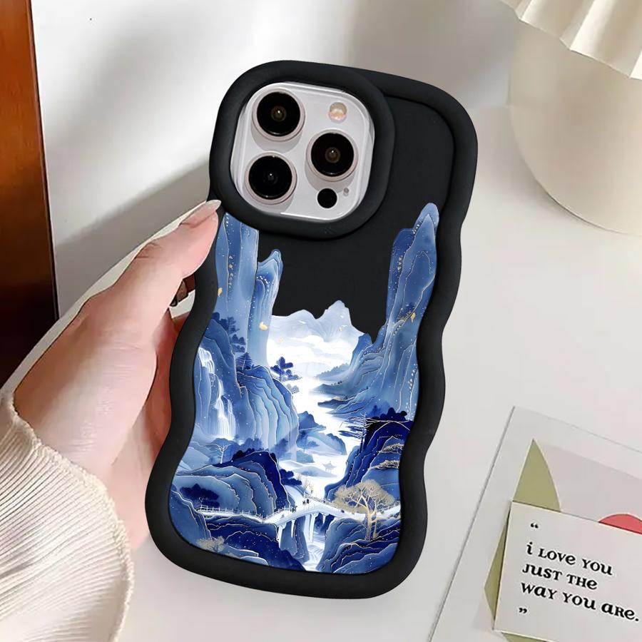 Mountains Waters Art Soft Phone Cover Case for iPhone 17 Air 16 Pro Max 13 12 8 15 Plus 11 XR 14