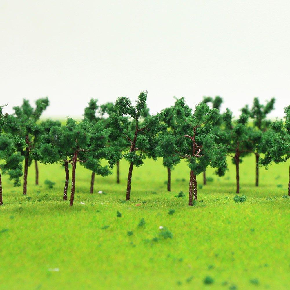 Scenery Collection Trees Model Trees 5cm N HO Gauge 40 Pieces Landscape Miniature Garden Railway Model Building Model Diorama Educational DIY