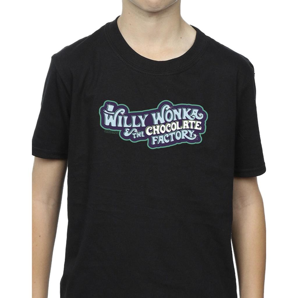 Willy Wonka Boys Chocolate Factory Logo T-shirt