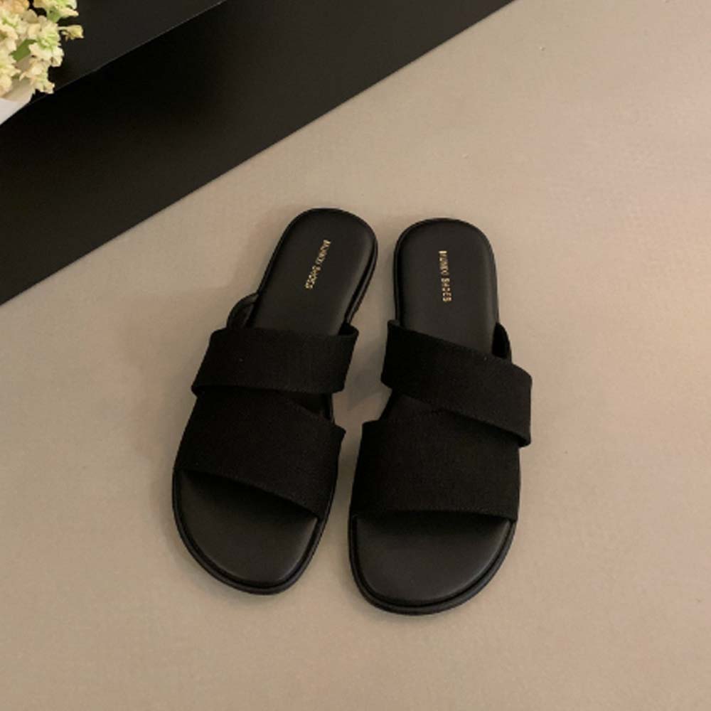 Fashion Hot Selling 2025 Women's Flat Sandals Slide Sandals Slip On Open Toe Slippers Slides Mules with Soft Footbed for Summer Beach