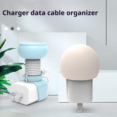 Support de Chargeur en Silicone Réglable à 360 Degrés Organisateur de Câbles pour Bureau Voyage Accessoire Universel de Gestion de Câbles pour Tous les Chargeurs