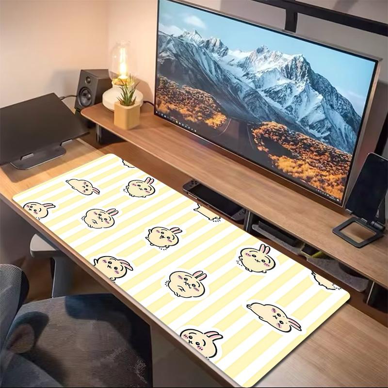 Usagi Print Cushion Non-slip Laptop Tablet Big Mousepad XXL Mat Mini PC Playmat With Lock edge