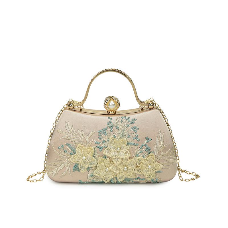 Hand-held Small Bag, Cheongsam Evening Dress Box Bag, Chain Strap Crossbody Bag