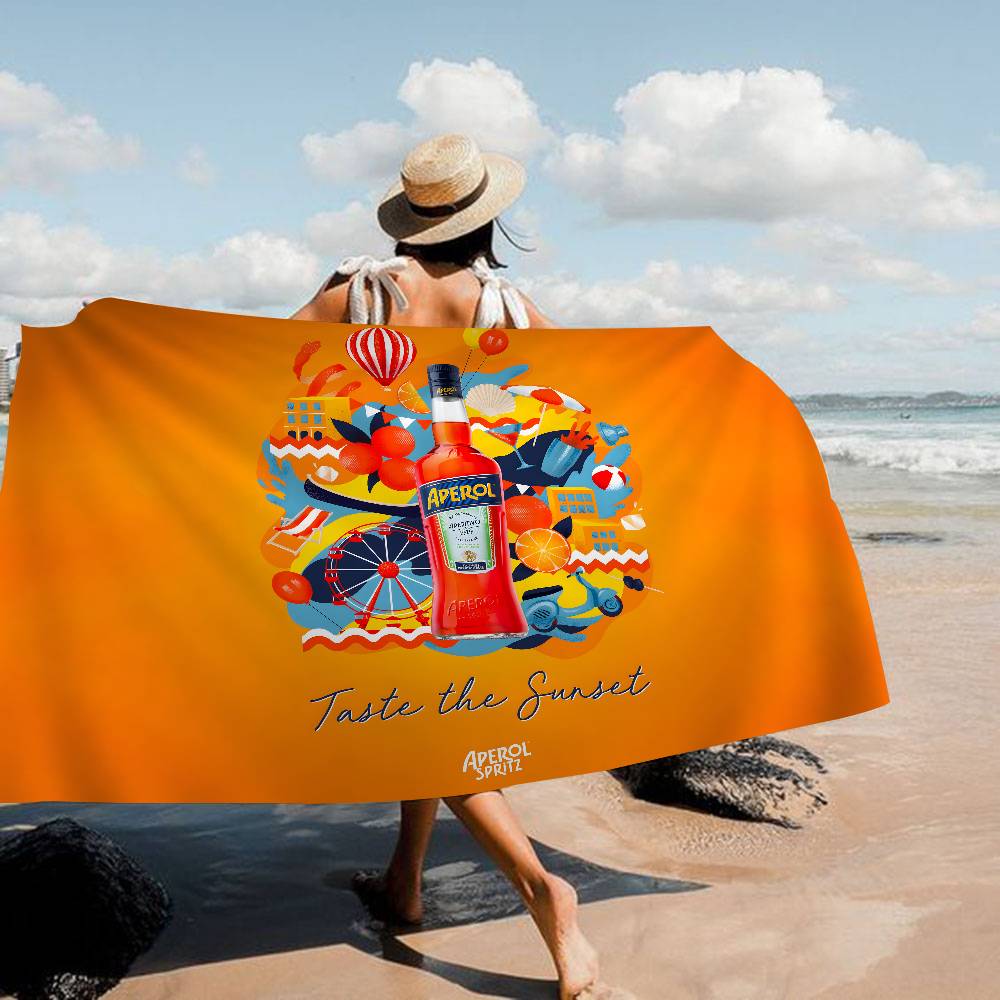 Marca piccola Moda A-Aperol S-Spritz Anime Telo da Spiaggia per Nuoto Asciugamano Morbido per il Viso Regali per Bambini per Bambini Viaggio Campeggio Palestra