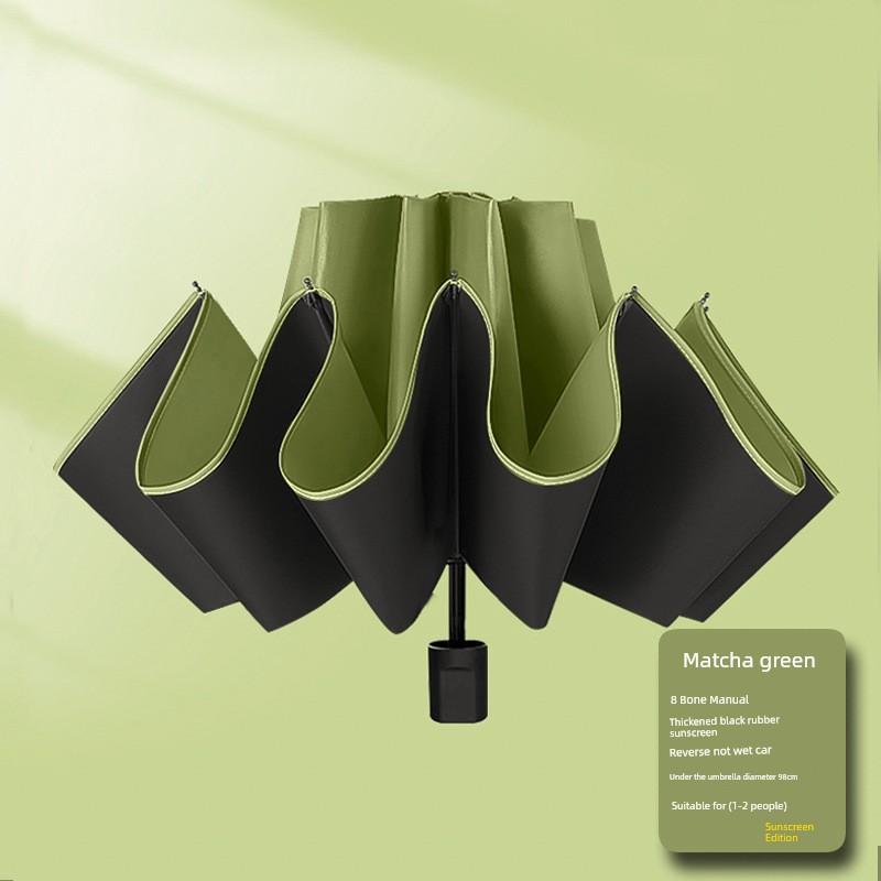 Umbrella with Enlarged Canopy, Thickened and Reinforced, Uv-Resistant, Compact and Portable, Dual-Use for Women and Men, Fully Automatic Sunshade