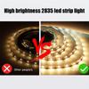 5V USB LED Strip Lights 2835 SMD Flexible Ribbon Cuttable Lighting Tape with ON/OFF Switch for TV Mirror Cabinet Bedroom Decor