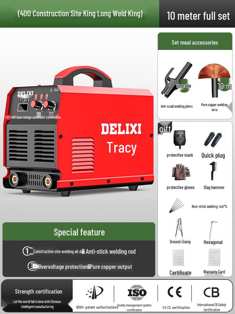 Delixi 315/400 Industrial Welder, Dual Voltage 220V/380V, Small All-Copper Automatic for Household & Industrial Use