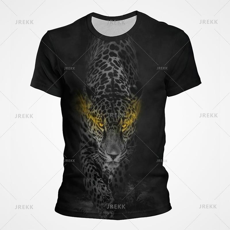 

Muscle Men s T-shirt Summer Casual Streetwear Short Sleeve with African Leopard Print Unisex Vintage Graphic Top Tees for Women 6XL