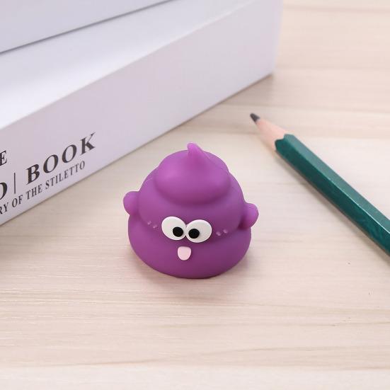 Niedlicher Kackhaufen-förmiger Spitzer Mini-PVC-Spitzer mit Manganstahlklinge Tragbarer Glatter Schneidespitzer für Kinder Schüler Lustige Schreibtischdekoration