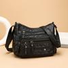 Women's Soft Leather Crossbody Bags Casual Female Multi Pocket Messenger Bags Retro Handbags Ladies Shoulder Bags