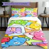 3pcs Duvet Cover Set (1*Duvet Cover + 2*Pillowcase, Without Core), Care Bears Print Bedding Set, Bedroom Decor, All‑Season, Birthday Gift