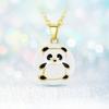 Gold Panda Pregnancy Bola Necklace