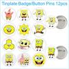Cartoon Sponge-Bobs Party Favors Bracelet Keychain Stickers Goody Bags Fillers Carnival Prizes Kids Party Gift Birthday Supplies 5