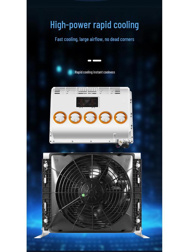 Smart 12V/24V Inverter Air Conditioner for Trucks, Light Trucks, Excavators, and Engineering Vehicles