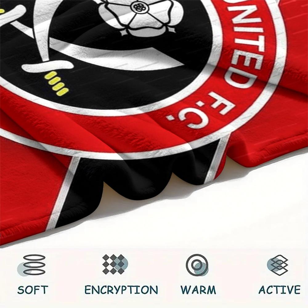 1PC Custom Name Sheffield United FC Patterned Flannel Blanket Suitable For All Seasons for Home Decor Warmth and Comfort Gifts Holiday Present