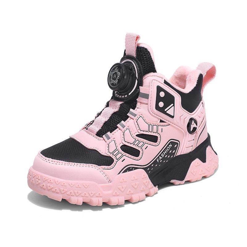 Boys' Plush Lined Sports Shoes - Autumn/Winter 2025 Fashion: Warm, Thickened Running & Dad Shoes