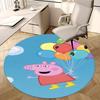 Peppa Pig Stoelmat Rond Tapijt - Kamerdecoratie, Kantoortapijt, Geschikt voor Slaapkamer