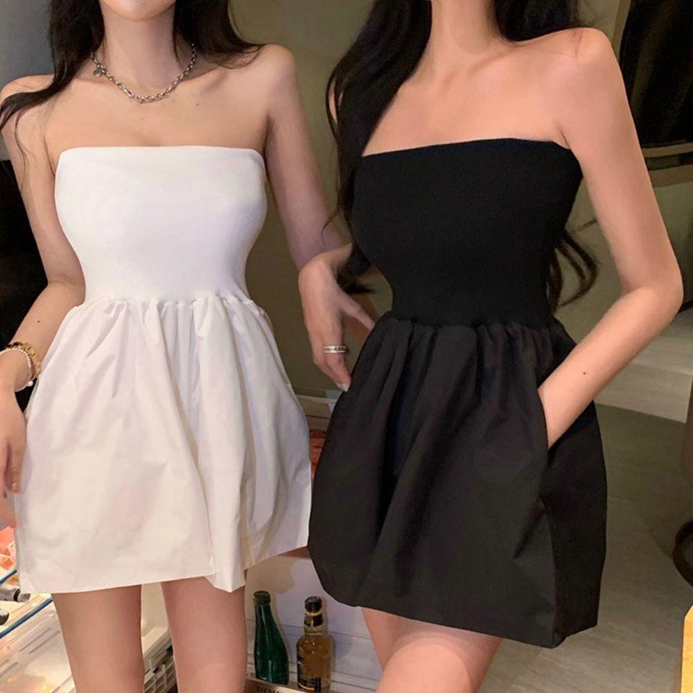 Sleeveless Strapless Jumpsuit Shorts Wide Leg High Waisted Clothing Party