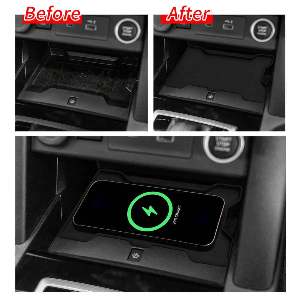 for Mitsubishi Triton 2024 2025 Car Anti-Slip Pad Silicone Only Fit With Wireless Charger Model Anti Dirt Pad Accessories