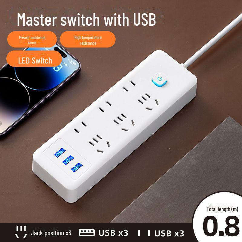 Bandă de alimentare inteligentă Xiaomi cu USB, extensie multifuncțională, priză pentru comutator pentru biroul de acasă