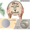 2D Flat 1pc, 8x8 in, Vintage Graduation Aluminum Metal Sign - Rustic Wall Art with Inspirational Message & Graduation Cap Illustration - Home, Bar