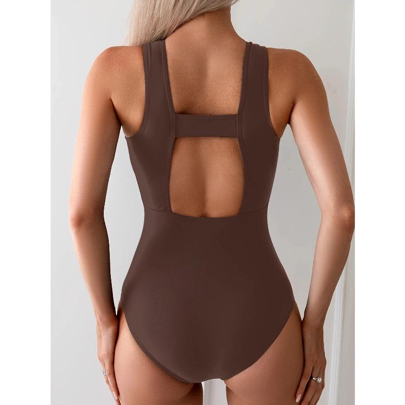 Costume da Bagno Sportivo Aderente Donna Pezzo Unico Zip Costume da Bagno Femminile Sexy Costumi da Bagno Costumi da Bagno Costumi da Bagno da Spiaggia XXL