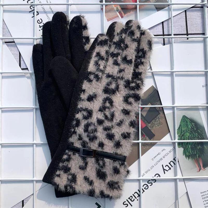 

Теплые перчатки для верховой езды с принтом хорька-леопарда, модные перчатки из норки, непромокаемые флисовые теплые перчатки для сенсорных экранов one size fits all чёрный