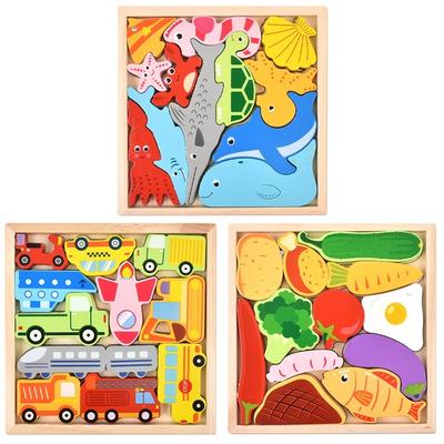 Oz Toy Balance Picture Match Domino Puzzle Sea + Transportation + Food Set, Korean Popular Puzzles