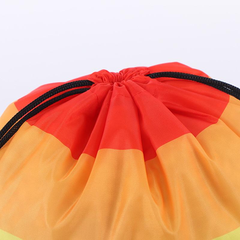 1pc Rainbow Color Bundle Pocket, Portable Travel Clothes Shoes Storage Bag Backpack, Colorful Dustproof Polyester Storage Bag with Drawstring
