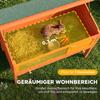 Wooden Rabbit Hutch, Guinea Pig Hutch with Asphalt Roof, Outdoor Elevated Bunny House for Rabbits, Chinchillas
