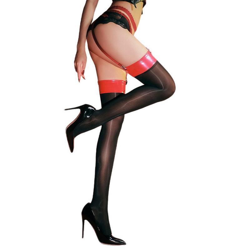 Women's Lace Suspender Silk Stockings Sexy Erotic Lingerie Pantyhose